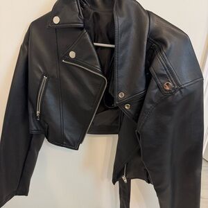 Black Leather Biker Jacket